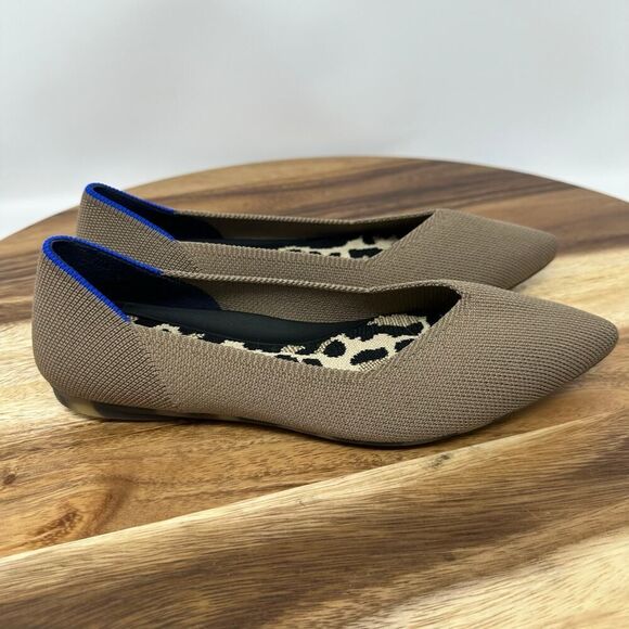 Rothy’s The Point II Brown and Leopard Ballet Flats Women’s Size 5 Shoes - Picture 4 of 10